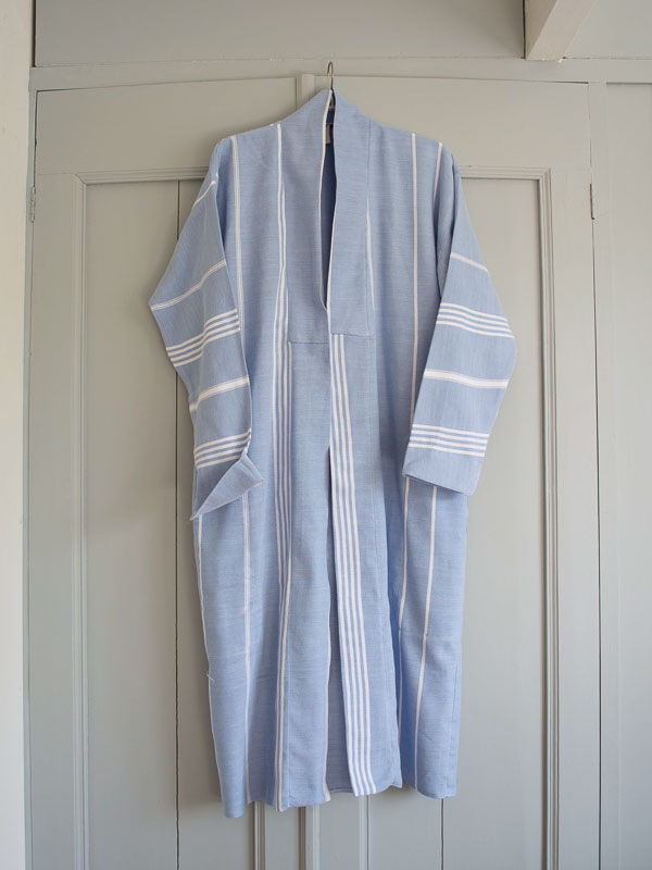 hammam bathrobe size XS/S, blue